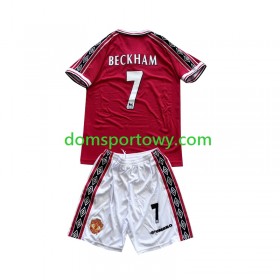 Koszulka Manchester United Beckham 7 Retro Dziecięcy Domowe Koszulki Piłkarskie 1998-1999 Krótki Rękaw